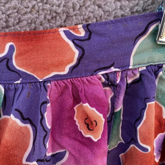 Vintage Young Edwardian Purple Floral Circle Maxi Skirt - Picture 5 of 13